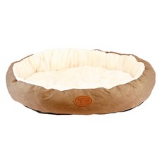 哈囉毛孩 深度睡眠北極絨 保暖寵物窩, 咖啡色, 1個