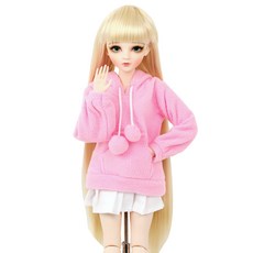 球形關節娃娃粉紅連帽外套套組 60cm, 混色