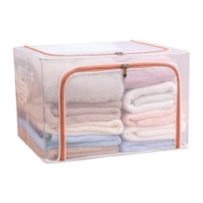 透明防水PVC收納箱 110L, 粉色, 1個