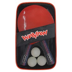 WAVAW 桌球拍 2入 + 球 3入 + 球袋組合 單一顏色, 單一商品, 1個