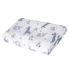 OhBabyLying 紗布巾 多種用途, 灰白鹿象