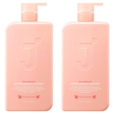 제이숲 실크 케라틴 단백질 헤어팩 트리트먼트 피치 에디션, 1L, 2개
