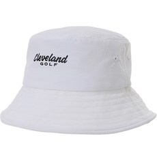 Cleveland GOLF 女式鋼絲帽簷徽標高爾夫漁夫帽 CGWCP221201, 白色的