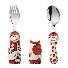 EAT4FUN 餐具2入組, 運動少女(EF-01SG), 1組