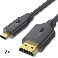 코드웨이 Micro HDMI to HDMI 2.0 케이블, 2개, 5m