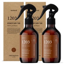 메르헨트 퍼퓸 드 섬유향수 룸스프레이, 오드만다린, 250ml, 2개