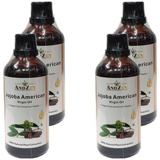 ANDZEN 安得仁 美國初榨保濕按摩基底油 荷荷芭油, 4個, 100ml