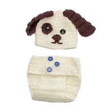 兒童款寶寶攝影服飾 - QQ毛毛蟲造型, F均碼, 可愛狗狗