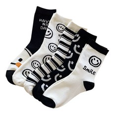 JUNIDAY 微笑圖案襪子 5雙組