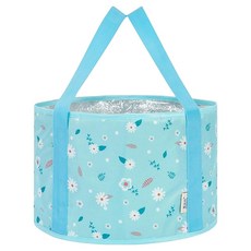 意絲丹 折疊泡腳桶, 藍色小花, 1個