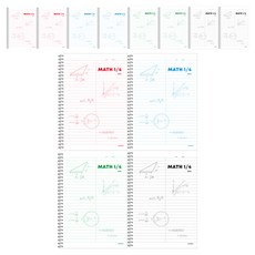 Withna PP 四分割數學筆記本 80-0079, 隨機出貨, 12個