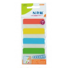 N次貼 耐用型色塊分類索引片 66536 紅色 + 黃色 + 藍色 + 綠色, 24片, 6包