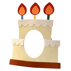EUMES 生日派對相框面具, 1個, 蛋糕