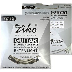 Ziko 와이든 통기타 스트링, DUS-010, 실버코팅, 2개