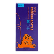 MOTHER-K Muzik Tiger 聯名精粹極簡PPSU奶瓶, 夜幕藍, 180ml, 1個