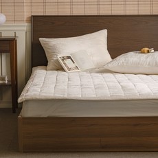 아망떼 소울메이트 장모 극세사 침대패드, 크림