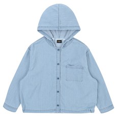 韓國 BLUETAIL 兒童水洗丹寧連帽襯衫 AZB2BL02SB