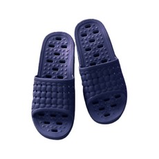 LASSLEY 蕾絲妮 88度Q彈鏤空排水室內拖鞋 男款 浴室拖鞋, 深藍色, 1雙