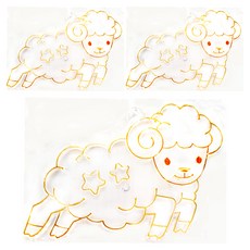 AMOS 阿摩司 壓克力模型版 S137 小款, 白羊座 金線 + 透明, 3個