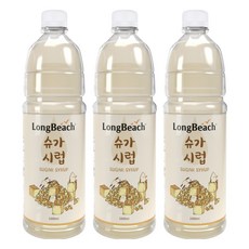 롱비치 슈가 시럽, 1L, 3개