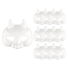 Uniart 鬼怪紙製面具, 白色的, 15個