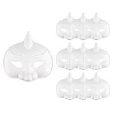 Uniart 紙面具 角鬼, 白色, 10個