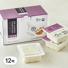 한둘 명인이 국산콩으로 만든 한끼 두부 찌개용, 120g, 12개