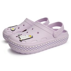 알파슈 무민 아동용 체크 라인 샌들