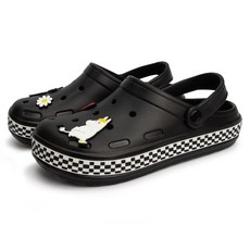 알파슈 무민 아동용 체크 라인 샌들