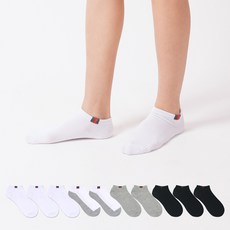 가나양말 남성용 포인트 발목 교복 유니폼 깔끔한 스니커즈 운동화 양말 블랙 2켤레 + 그레이 2켤레 + 화이트 3켤레 + 투톤 3켤레 세트