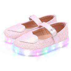 Kiphant 女童 Love Sparkle LED 套入式休閒鞋 D-09