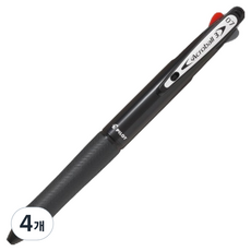파이롯트 아크로볼 3색 볼펜 0.7mm, 블랙, 4개