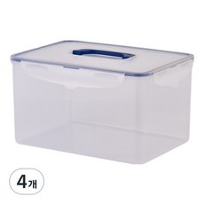 ecosense 조아락 직사각 밀폐용기, 4개, 10.5L