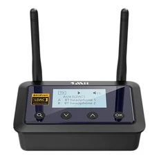 1Mii B03 Pro+ LCD 螢幕顯示音訊藍牙發射接收器, 黑色, 1個