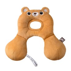 benbat 寶寶旅遊頸枕 適用於0-12個月 短毛絨材質, 26 x 32 x 6.5cm, 熊, 1個