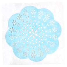 Little Pink Rabbit 粉彩小兔 排水孔毛髮過濾貼 一次性 7入, 大(15 x 15cm), 藍色