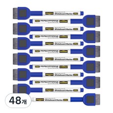 PENMAX 細筆迷你橡皮擦白板筆, 48個, 藍色