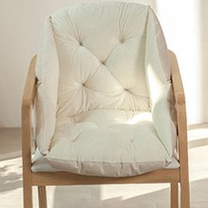 Brui 天鵝絨靠背坐墊, 白色