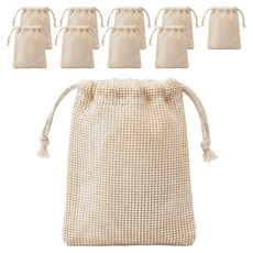 Say Planet GOTS 認證有機棉氣泡網 10x12cm, 10個, 素色