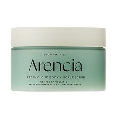 아렌시아 프레시 클라우드 바디 앤 스칼프 스크럽 프렌치민트 앤 릴리, 260g, 1개