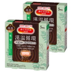 Kao 花王 MegRhythm 美舒律 溫熱蒸氣眼罩 艾草香, 2個, 5入
