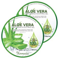 Kameria 100%濟州島蘆薈保濕凝膠 5無添加, 300ml, 2罐