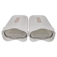 OMORY 旅用攜帶式肥皂盒, 瀝水+收納二合一, 白色, 2個