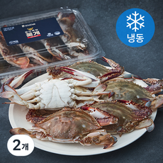 바다미식회 살이꽉찬 국내산 통숫꽃게 (냉동), 1kg(중, 5~6마리), 2개