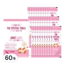 더특별한식탁 강아지 짜먹는 간식, 연어, 300g, 60개