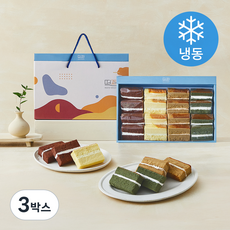 떡편 쌀케익 초코 35g x 4p + 고구마 35g x 4p + 커피 30g x 4p + 콩고물 쑥 30g x 4p 선물세트 (냉동), 3박스