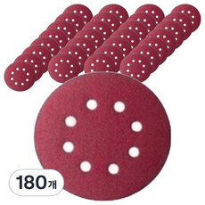 올커버 8홀 연마용 원형 벨크로 사포 320방, 180개
