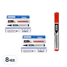 Bluemato 油性魔術B組 MS850 12入, 紅色的, 8套