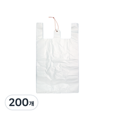 스위스녹스 손잡이 마트 비닐 봉투 유백, 36L, 200개