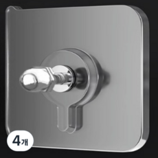 온지 옷걸이 다용도 강력 접착 액자걸이, 투명, 4개